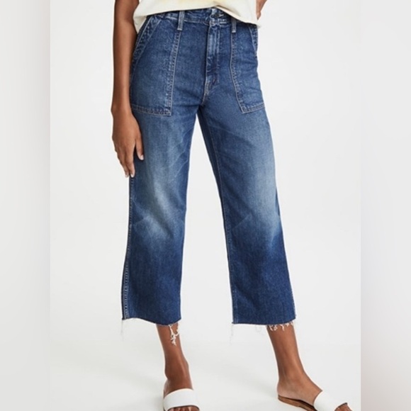 Mother Superior The Private Zip Pocket Ankle Fray Jeans Tell It to the Pope 26 - Picture 1 of 14